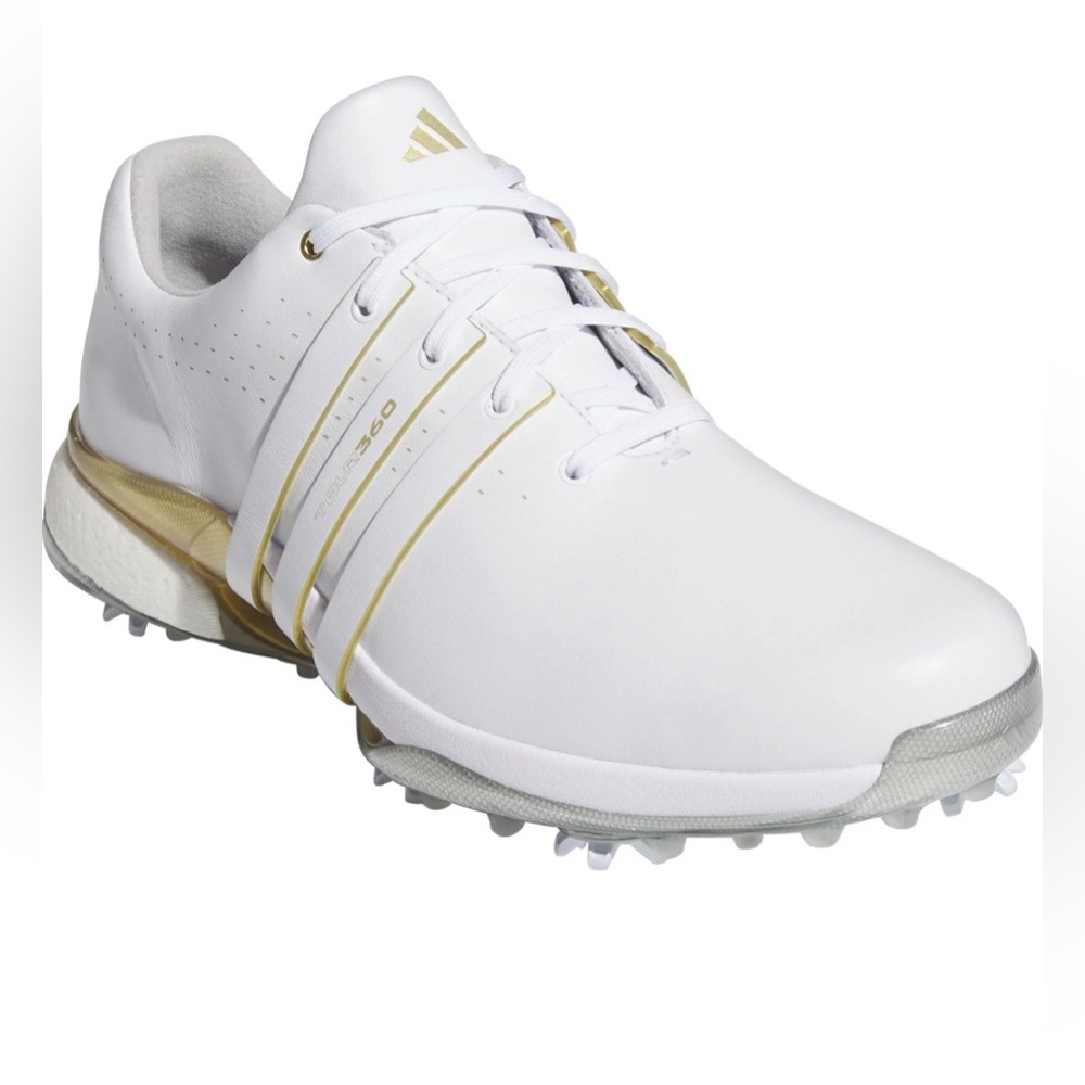 Adidas Tour 360 Men’s Golf Shoes-White and Gold-Size 11.5 NIB⛳️ - Picture 2 of 13